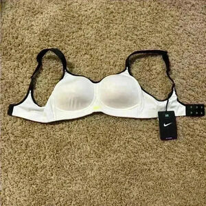 Nike Pro Hero Sports Bra White 360 Degree High Support 620271 Size 32C